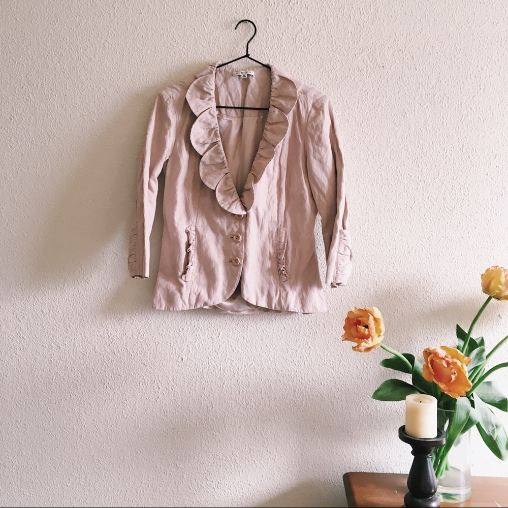 CAbi Blush Petal Detailed Jacket